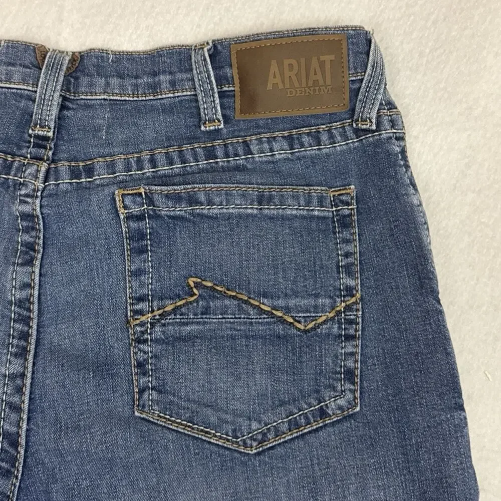 Ariat M4 Bootcut Jeans Mens 40x32 Blue Low Rise Stretch Denim